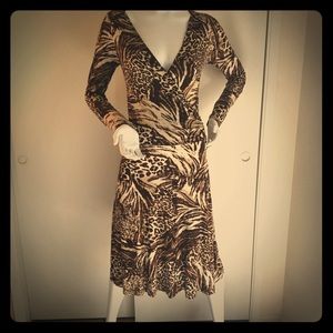 Leopard pattern long dress